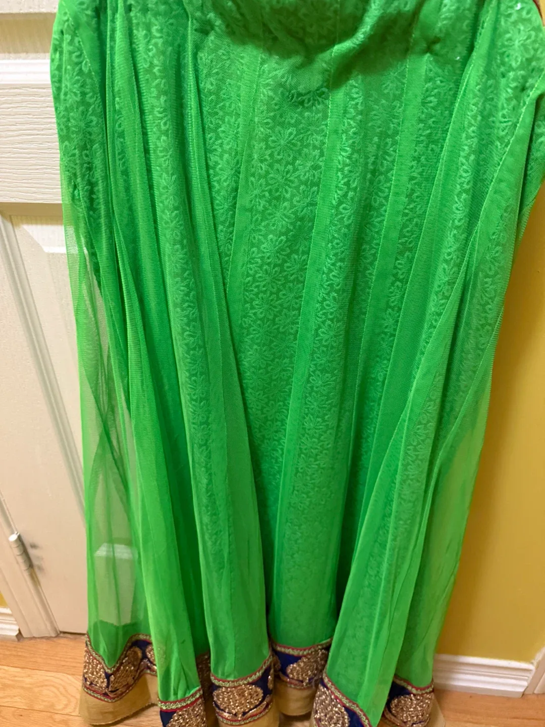 Green & Blue Lehenga Choli Set 🧡 image indicator(2)