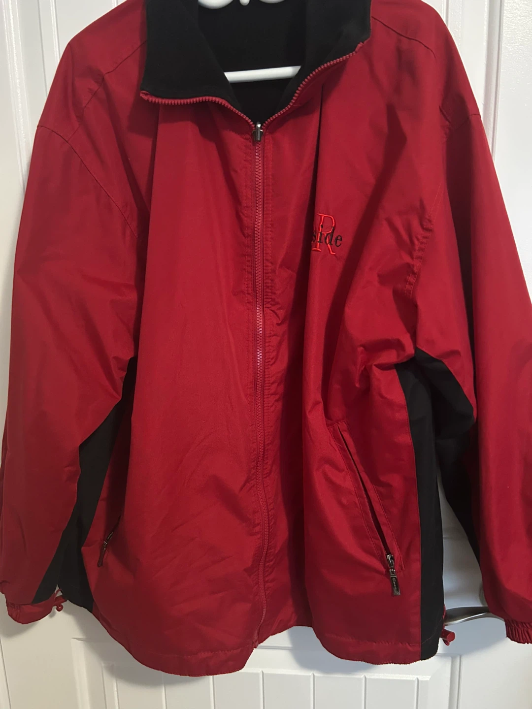Red and Black Windbreaker Jacket