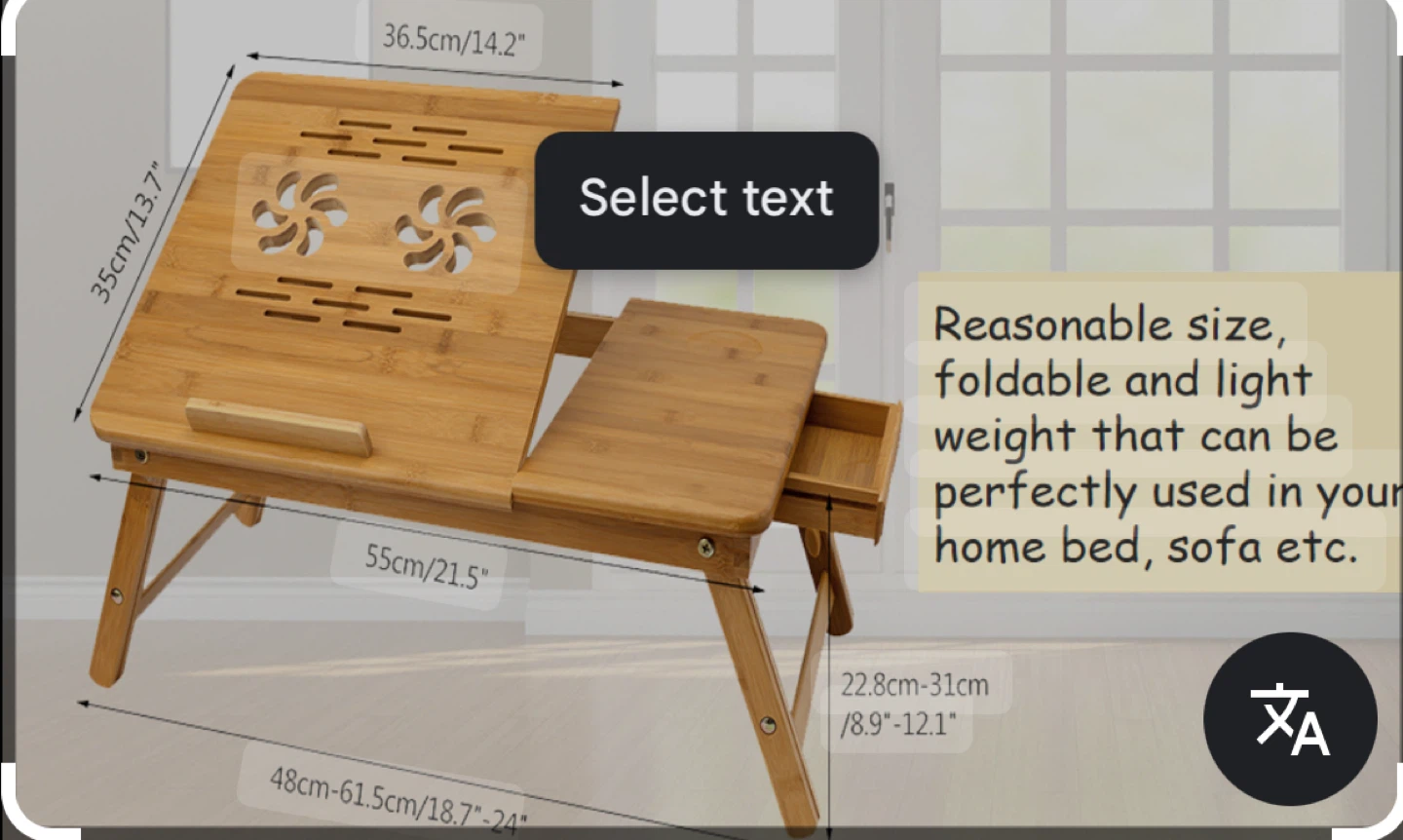 Foldable Bamboo Laptop Desk