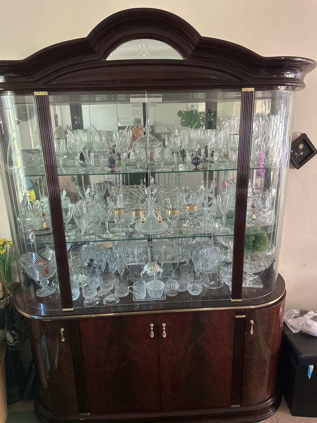 Display Cabinet with Glass Shelves