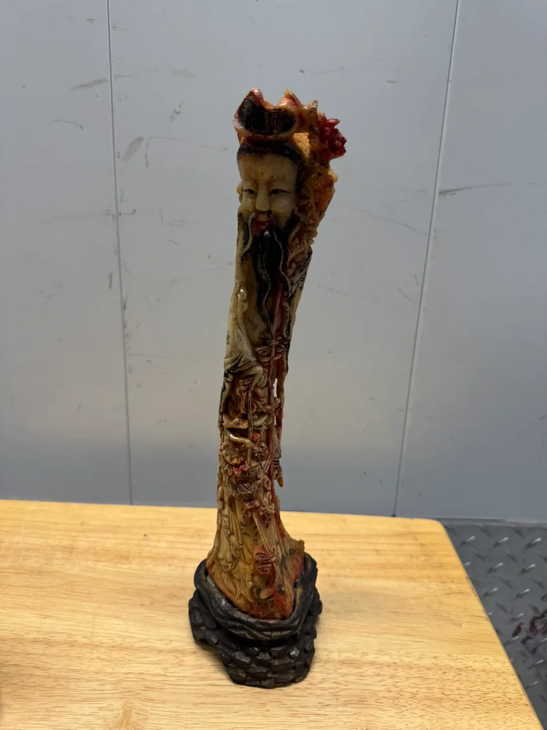 Carved Bovine Bone Chinese Scholar thumbnail