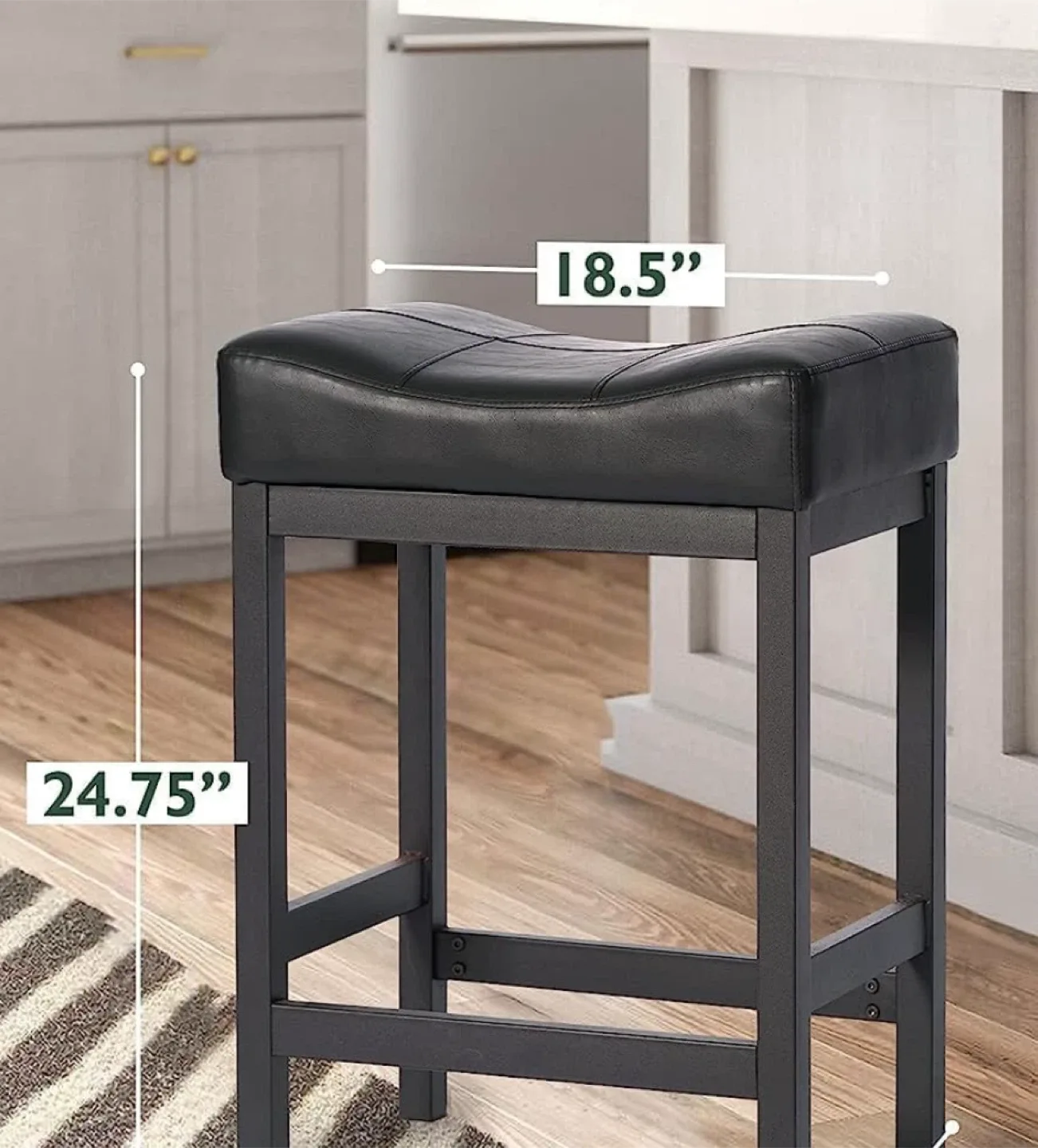 Selling Brand New Black  Bar Stools 24.75" (Set of 2) image indicator(2)