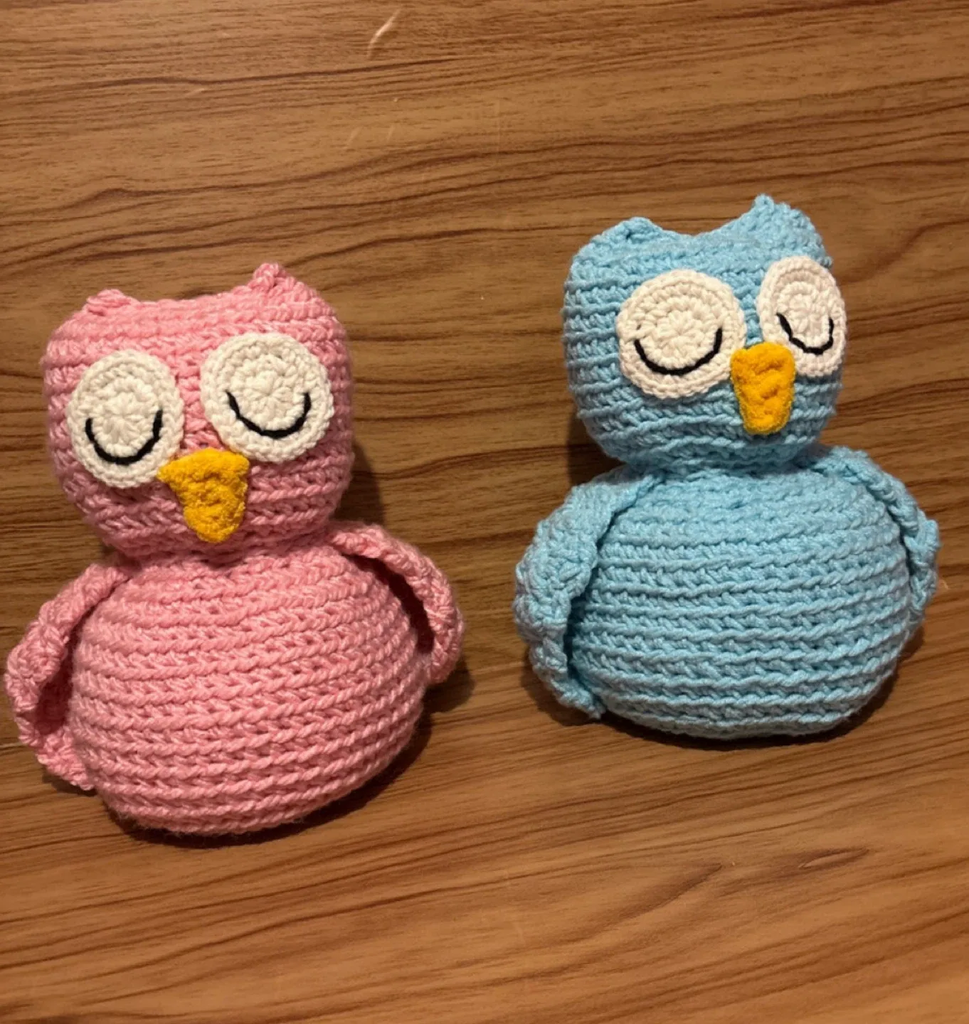Handmade Crochet Pumpkin Owl/ Pink owl / Blue Owl image indicator(5)