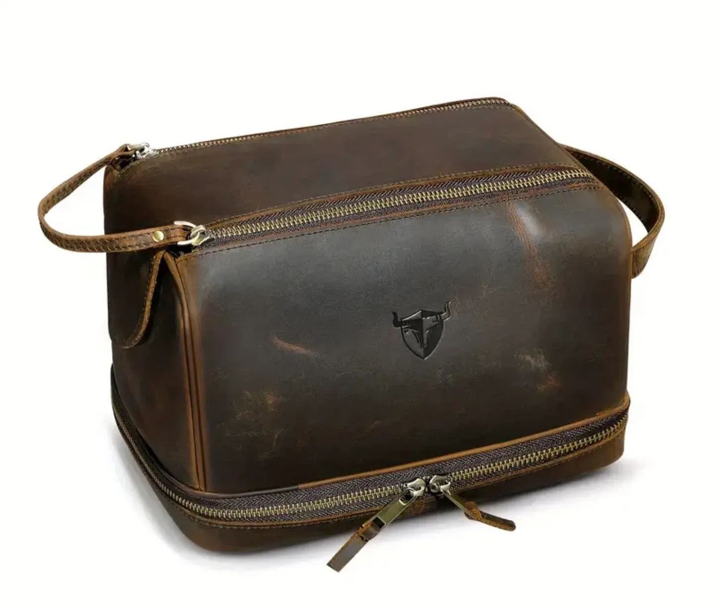 Genuine Full Grain Leather Toiletry Bag thumbnail
