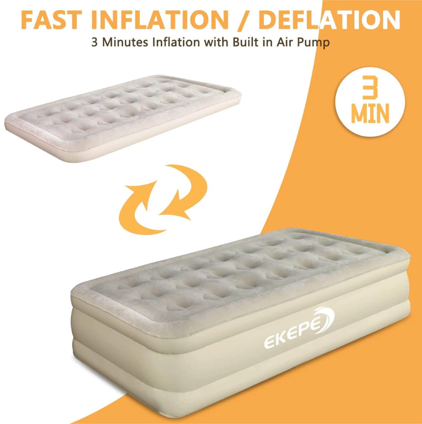 EKEPE Air Mattress with Rechargeable Pump - photo 4