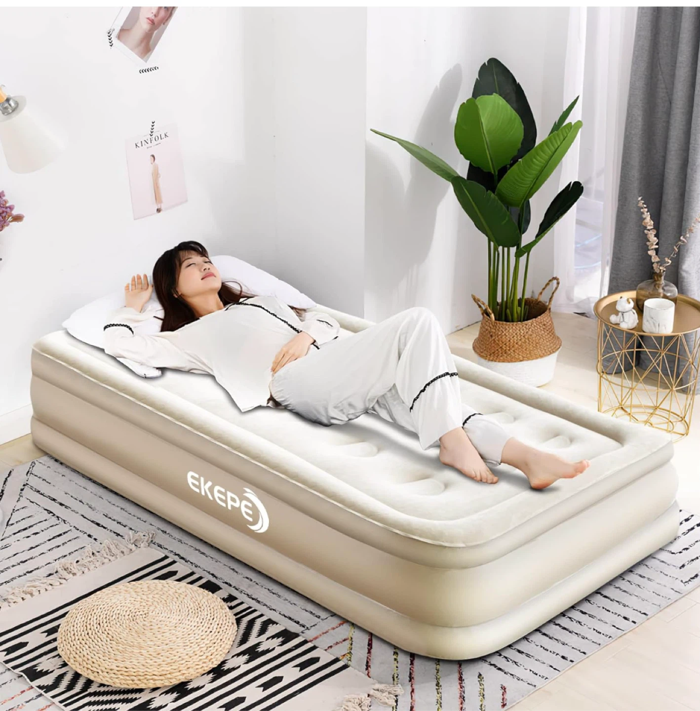 EKEPE Air Mattress with Rechargeable Pump