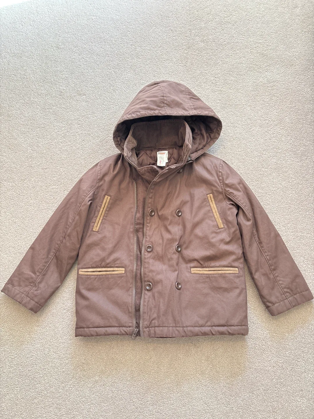 Gymboree Brown Hooded Jacket Medium Size (7-8) image indicator(4)
