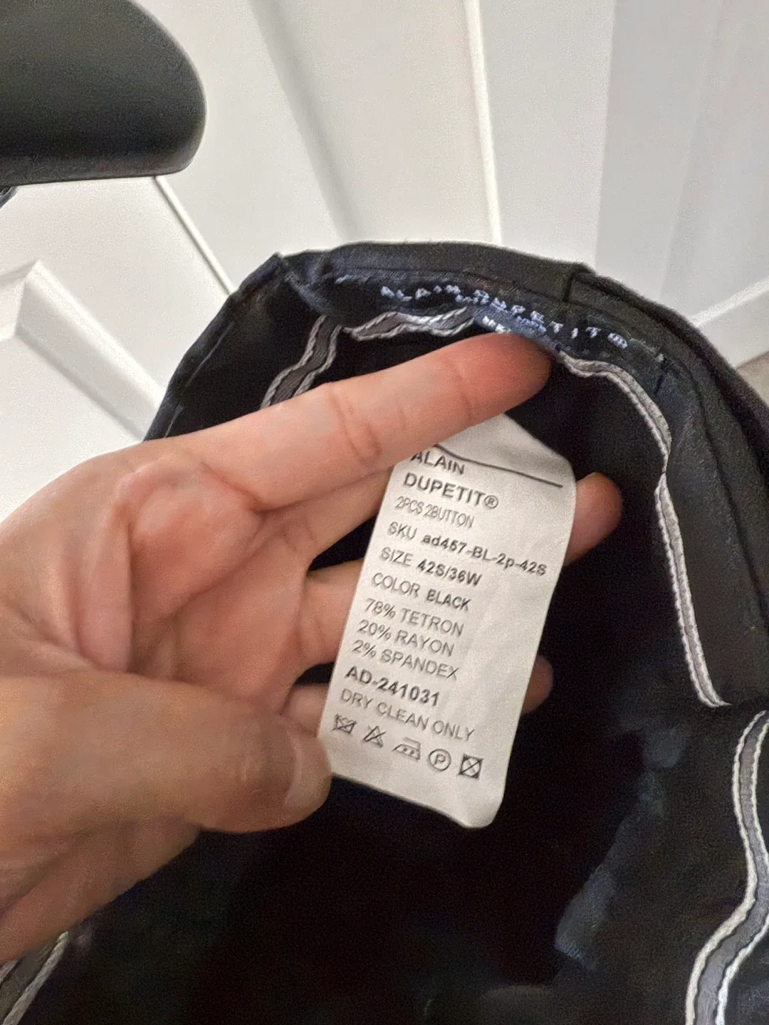 Brand new Black Two Button Suit set image indicator(6)