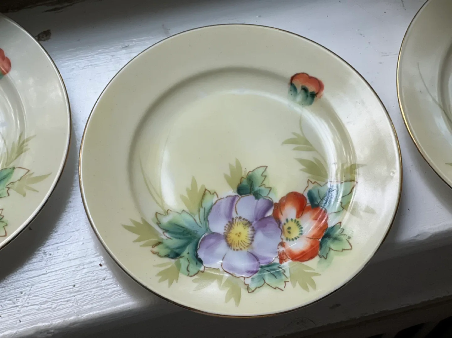 Vintage Floral China Plates - Set of 6 image indicator(4)