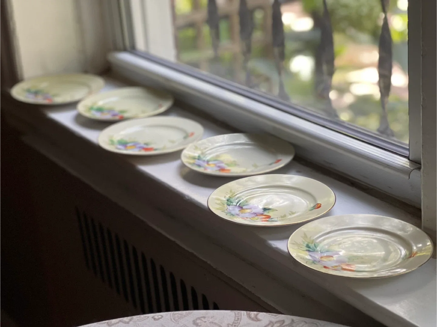 Vintage Floral China Plates - Set of 6 image indicator(9)