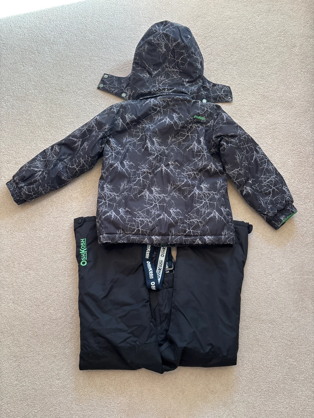 OshKosh B'gosh Kids Snowsuit Set - Black & Green size 6 - photo 5