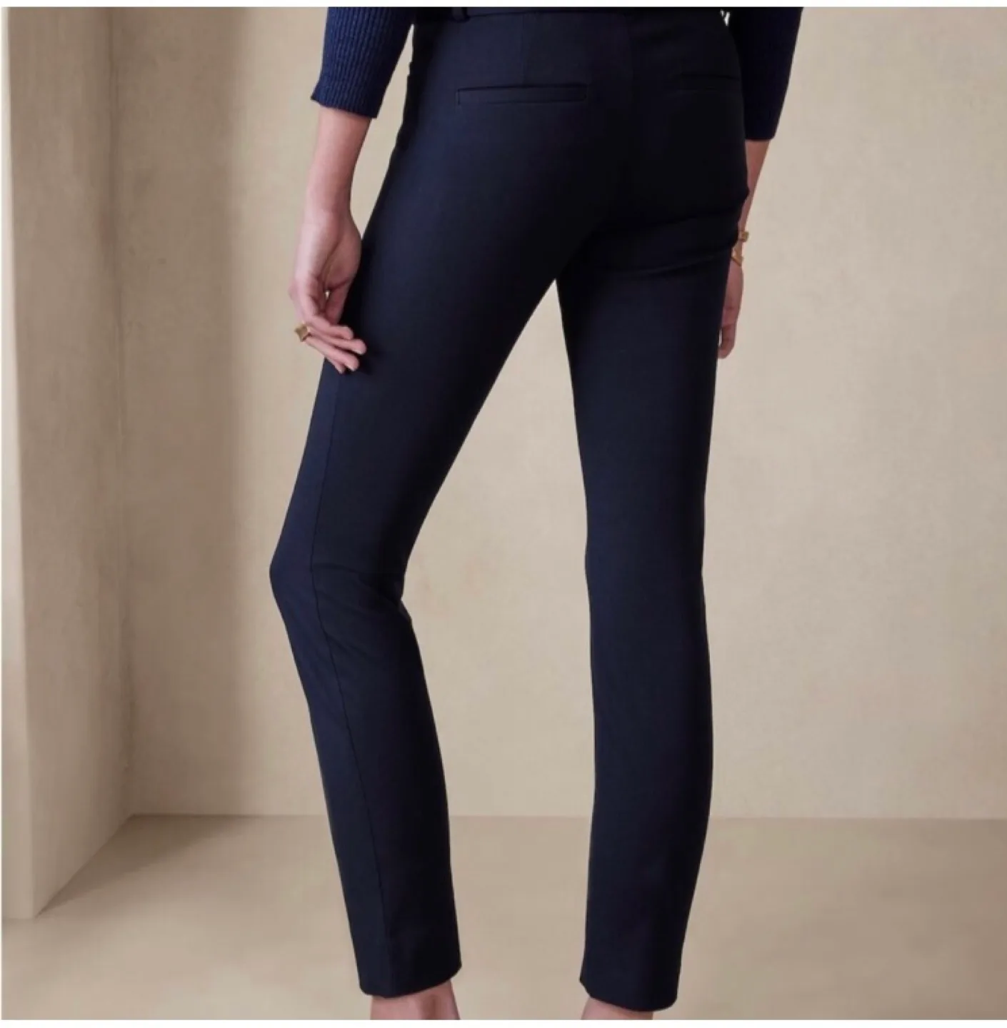 Banana Republic Sloan Fit Cropped Denim Cigarette Pants image indicator(3)