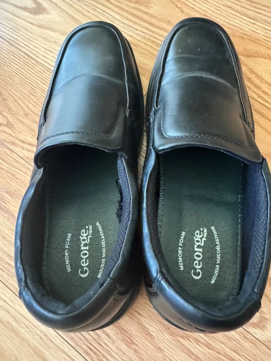 George Memory Foam Black Slip-On Shoes image indicator(2)