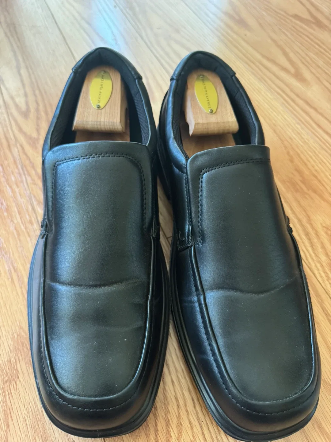 George Memory Foam Black Slip-On Shoes image indicator(3)