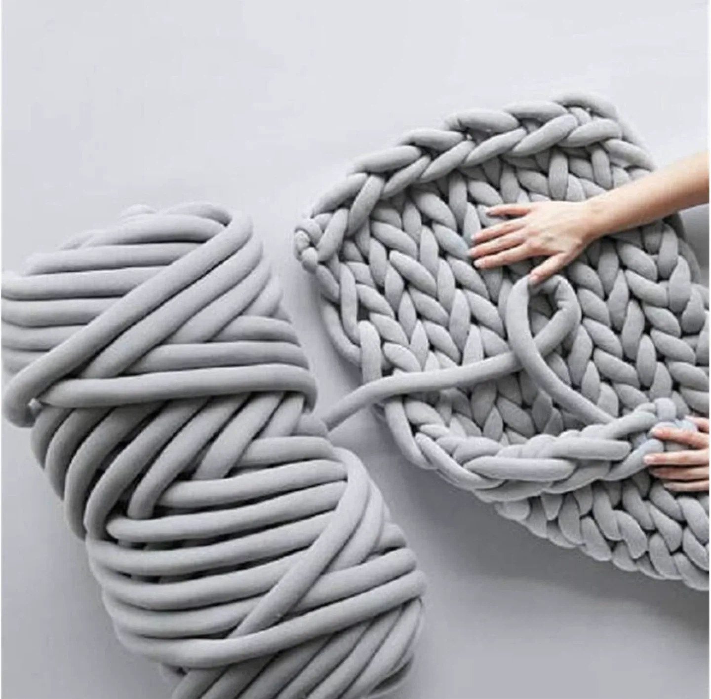 Grey Chunky Knit Yarn image indicator(2)