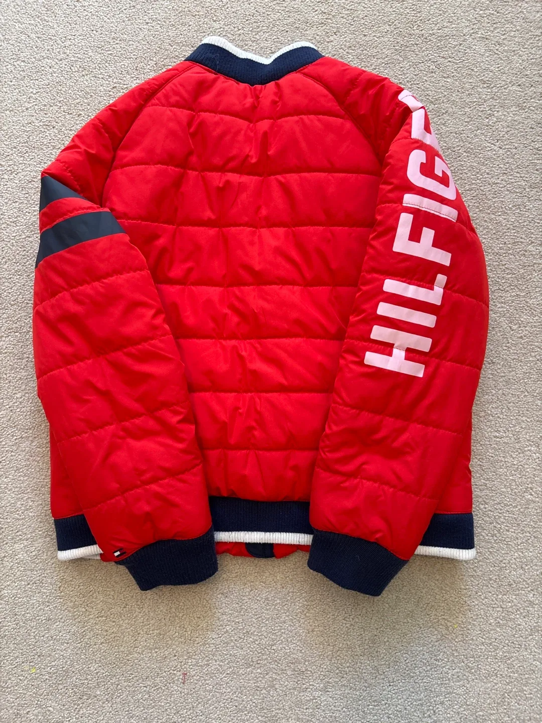 Tommy Hilfiger Red Puffer Jacket(size small)6-7 image indicator(4)