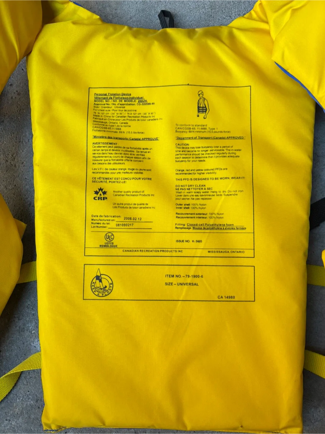 Universal Size Life Jackets - Pair image indicator(2)