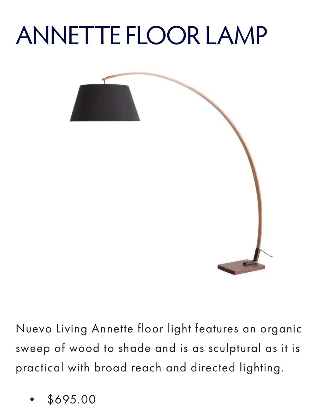 Nuevo Living Annette Floor Lamp