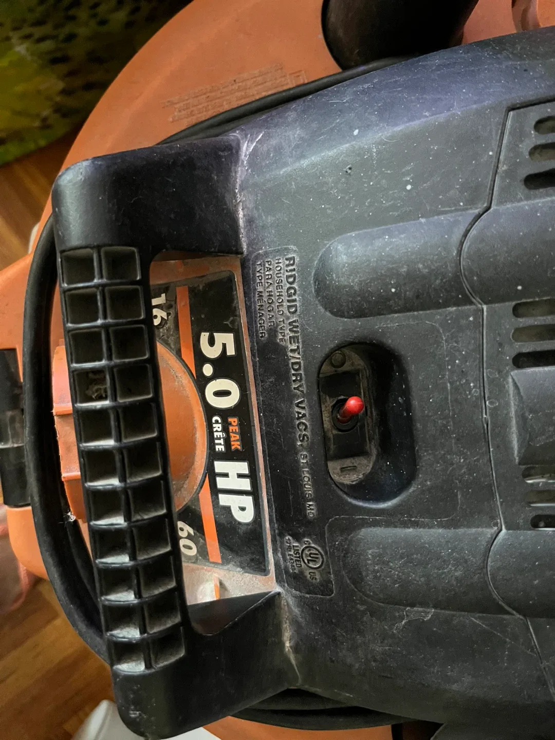 RIDGID 5.0 Peak HP Wet Dry Vac image indicator(4)