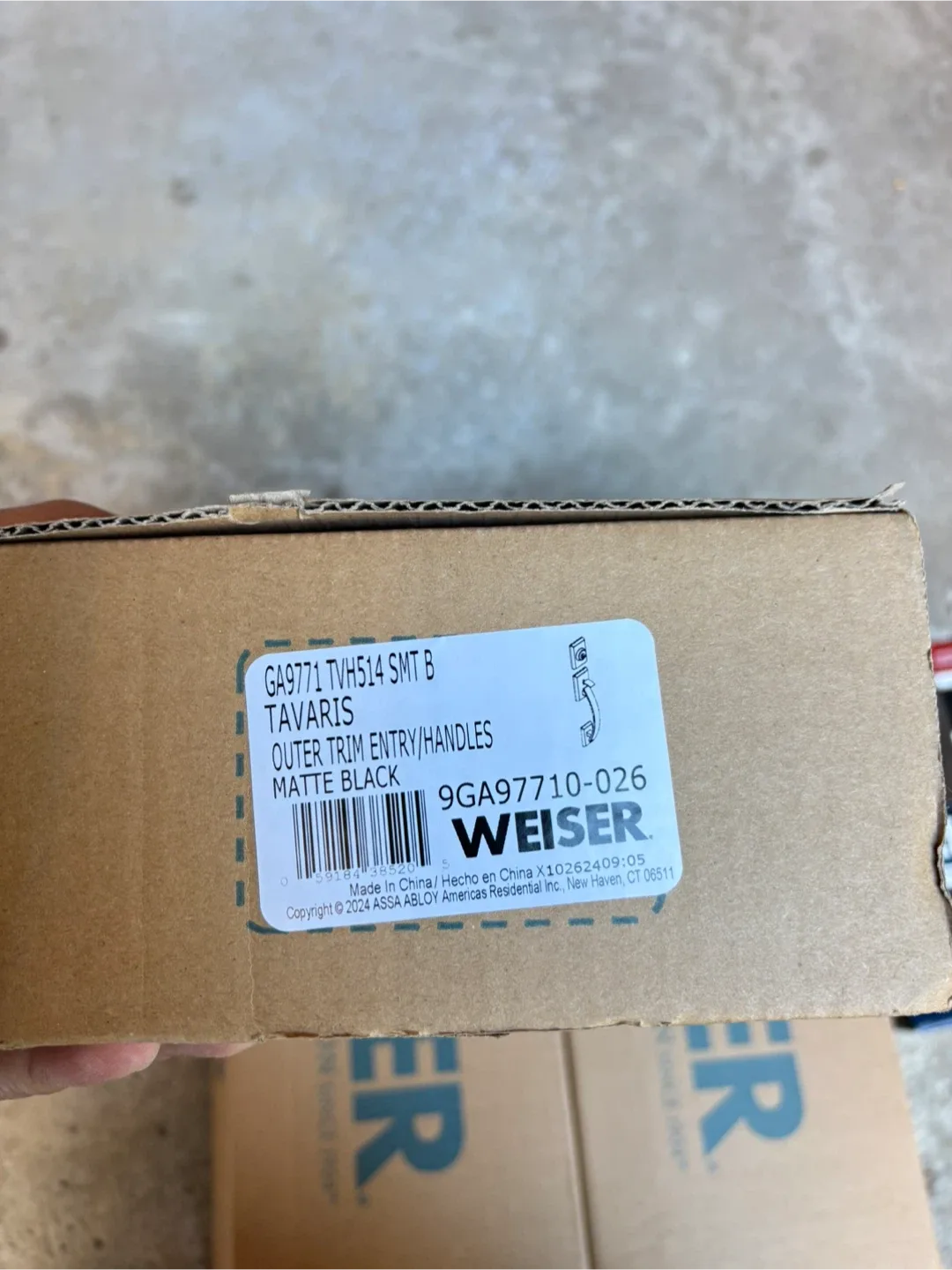 New Weiser Tavaris Matte Black Entry Handleset image indicator(2)