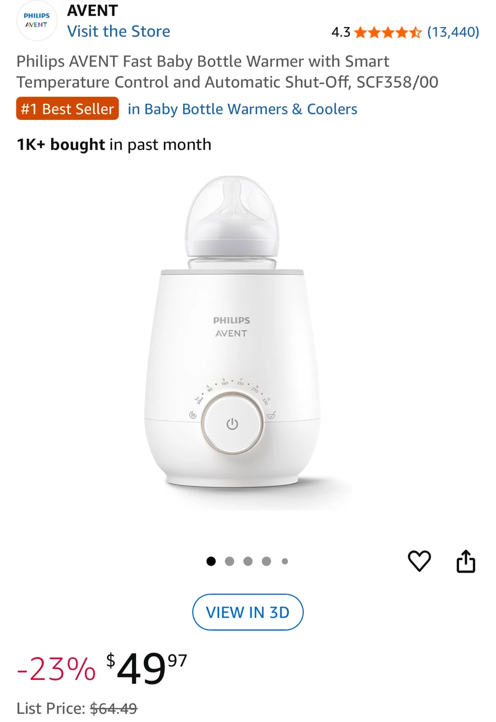 Philips Avent Baby Bottle Warmer - photo 3