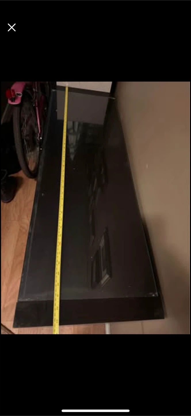 Dark Brown IKEA Glass Top Stand - photo 3