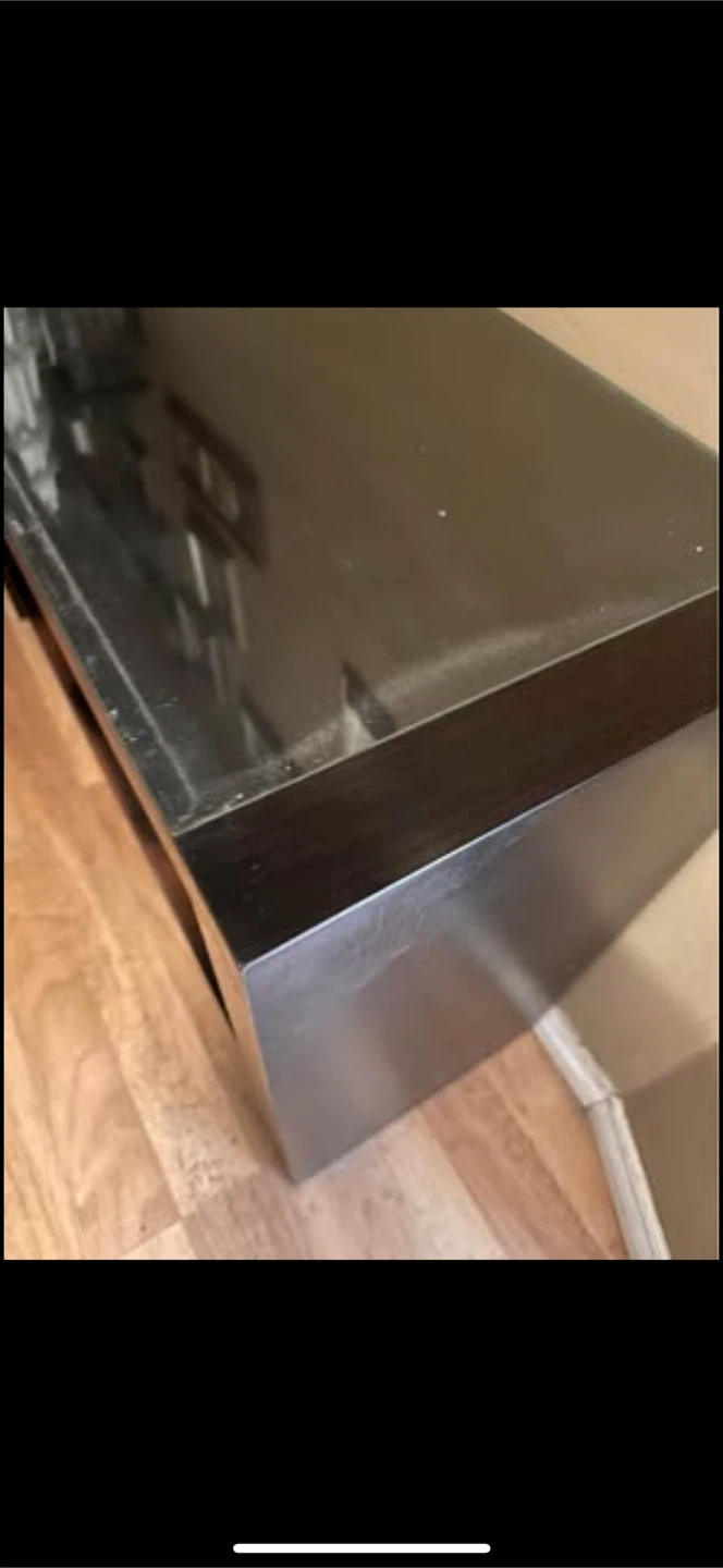 Dark Brown IKEA Glass Top Stand - photo 2