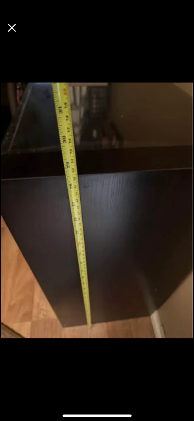Dark Brown IKEA Glass Top Stand - photo 4