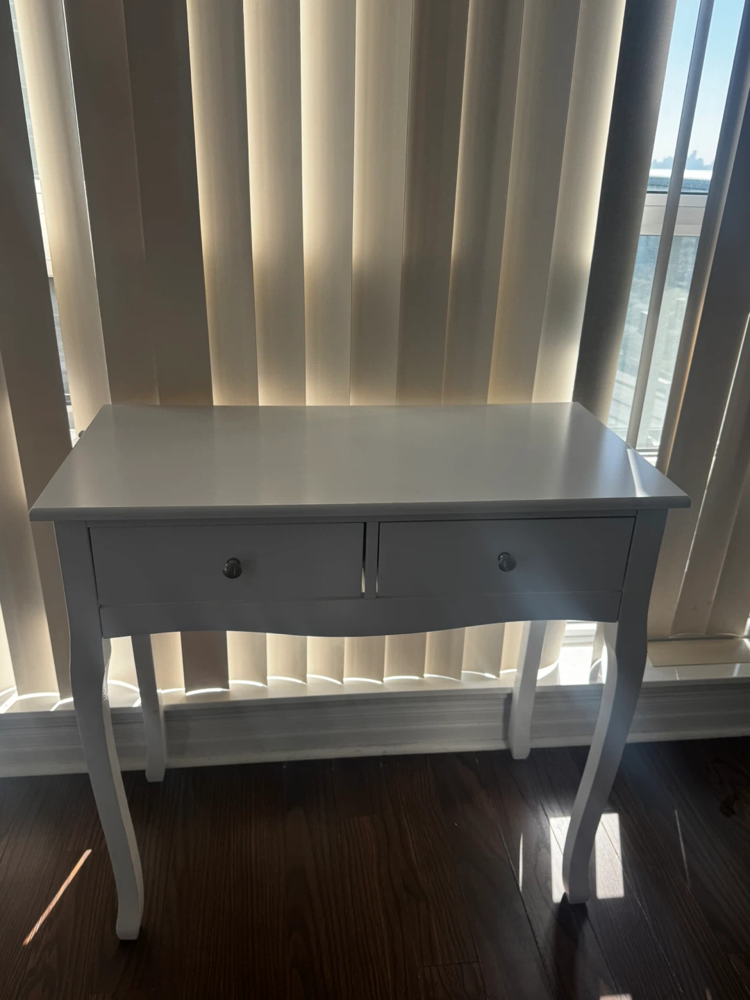 White Vanity Table with Mirror - photo 2