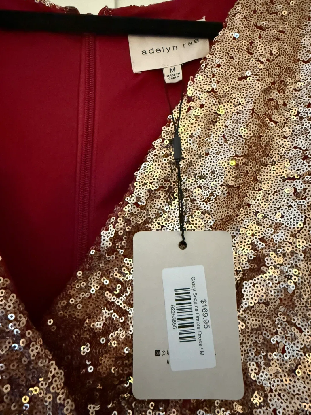 Adelyn Rae Casey Sequin Ombre Dress - Size M image indicator(4)