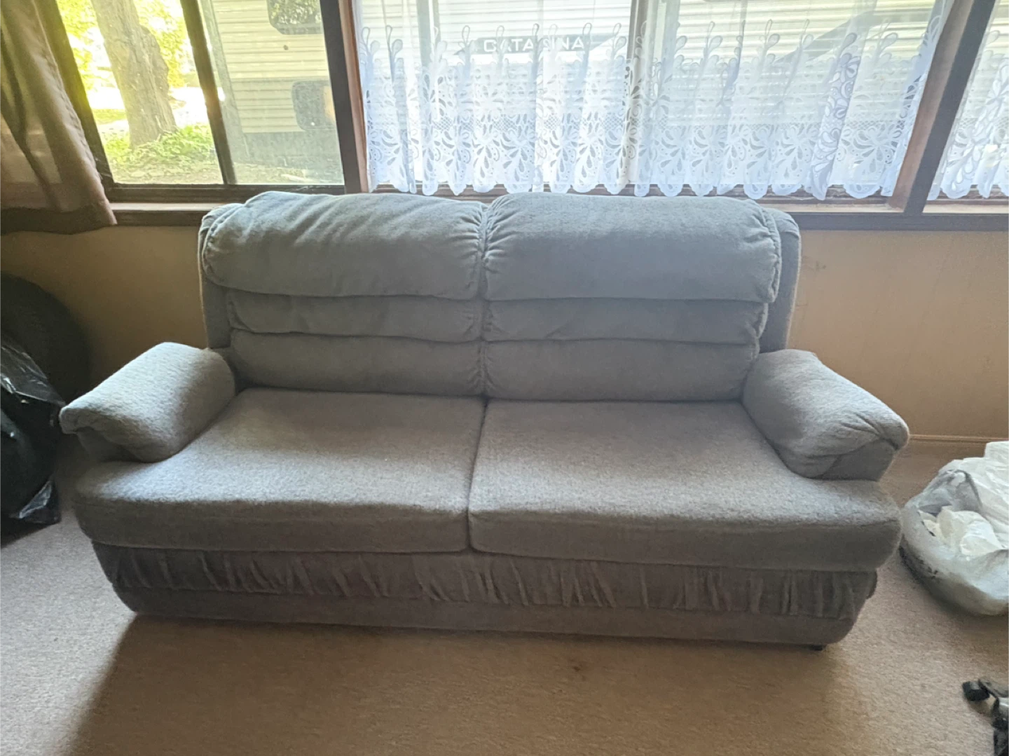 NEED GONE BY TODAY ! Grey Loveseat Sofa - photo 2