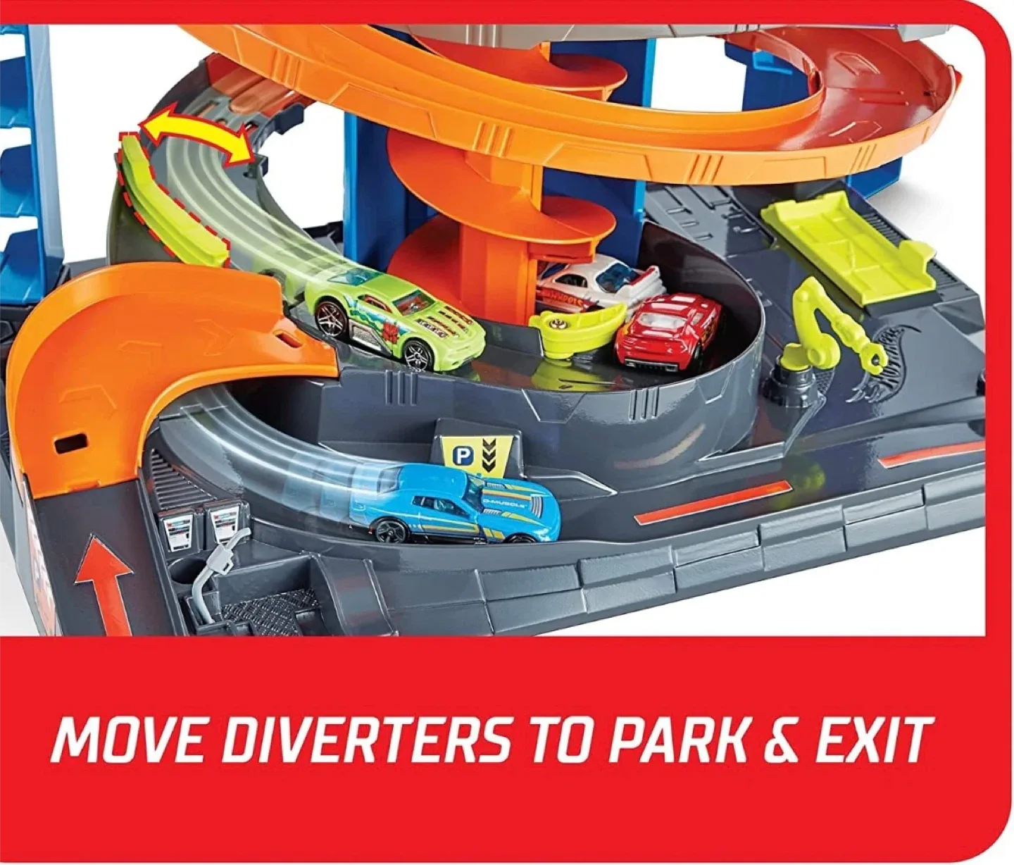 Mattel | Hot Wheels| City Mega Garage Playset w/ 1 Vehicle GTT95 image indicator(4)
