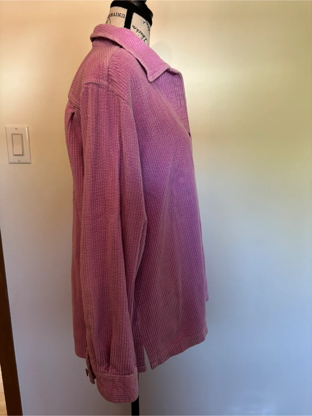 LL bean Pink Corduroy Button-Up Shirt or Shacket image indicator(7)