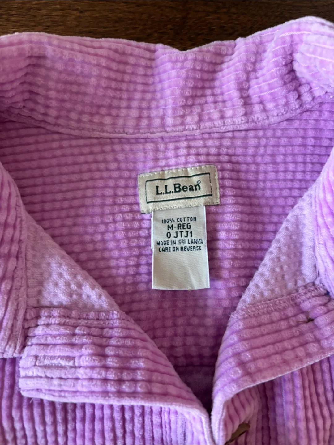 LL bean Pink Corduroy Button-Up Shirt or Shacket image indicator(9)