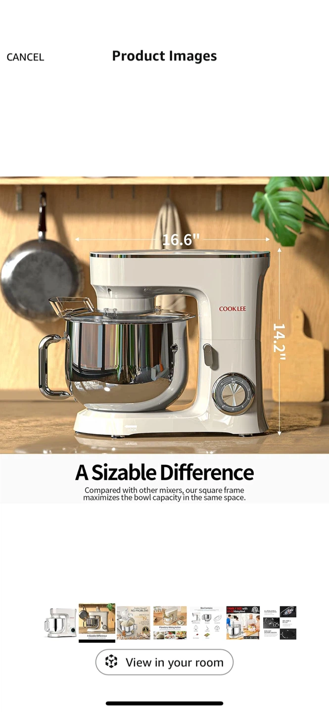 Cooklee Stand Mixer - White - photo 4