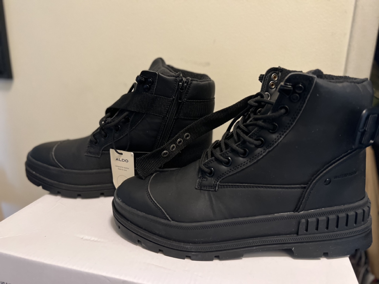 ALDO Imperia Black Waterproof Boots - Size 7 - photo 2