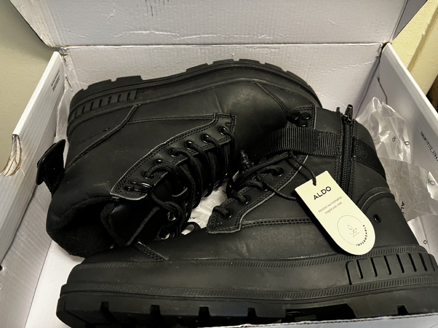 ALDO Imperia Black Waterproof Boots - Size 7