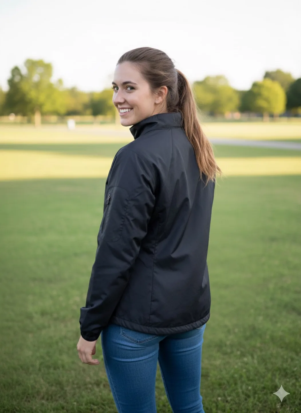 Marmot women’s Black Lined Full Zip Windbreaker thumbnail