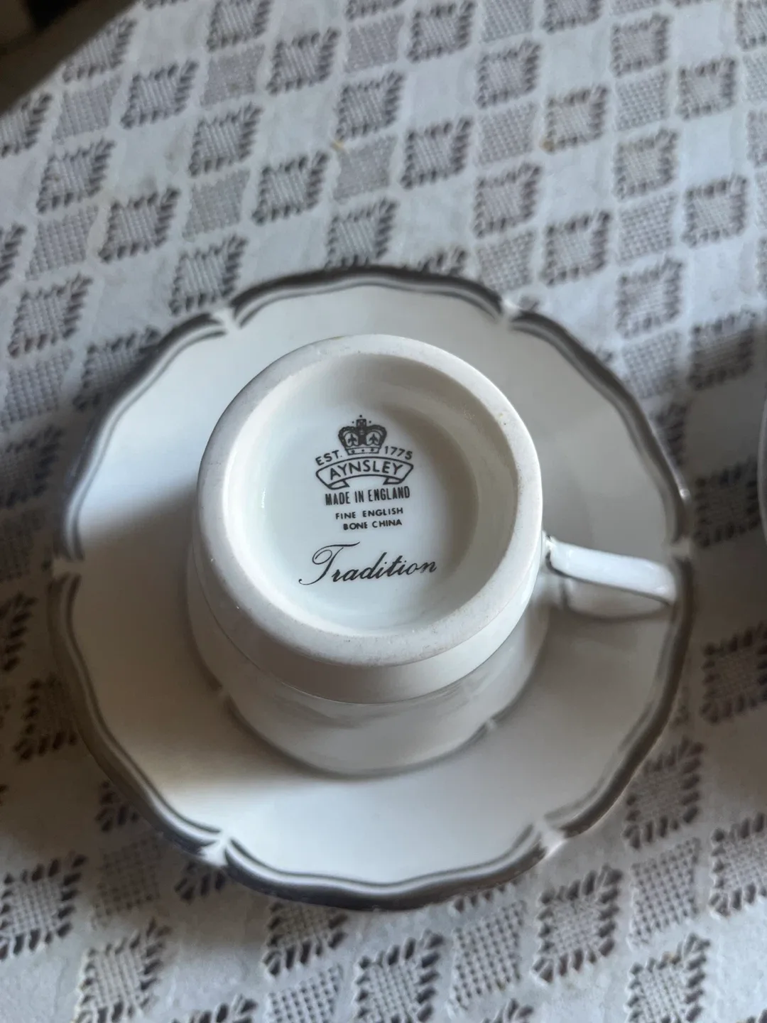 Aynsley Tradition Fine English Bone China Tea Cup Set Of 2 image indicator(2)