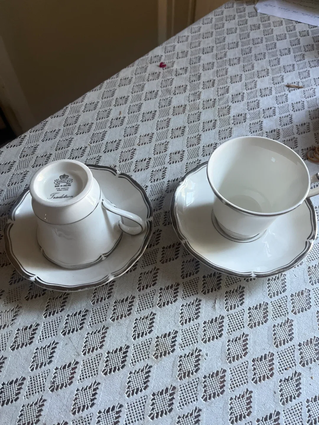 Aynsley Tradition Fine English Bone China Tea Cup Set Of 2 image indicator(3)