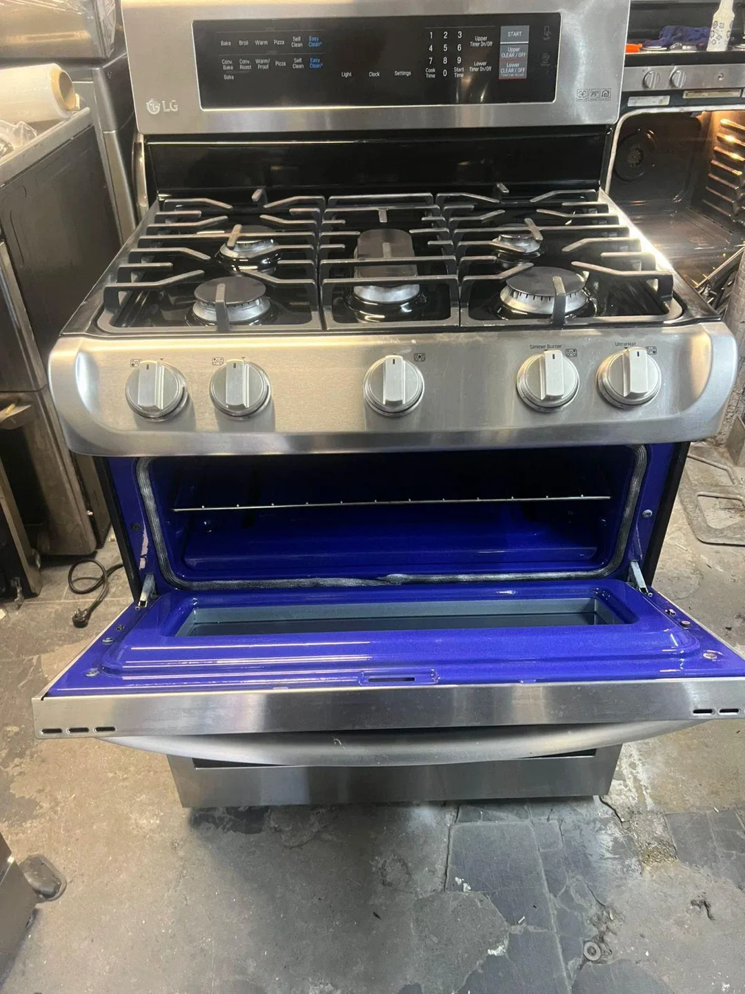 LG Gas Range Oven 5 burners 2doble oven image indicator(2)