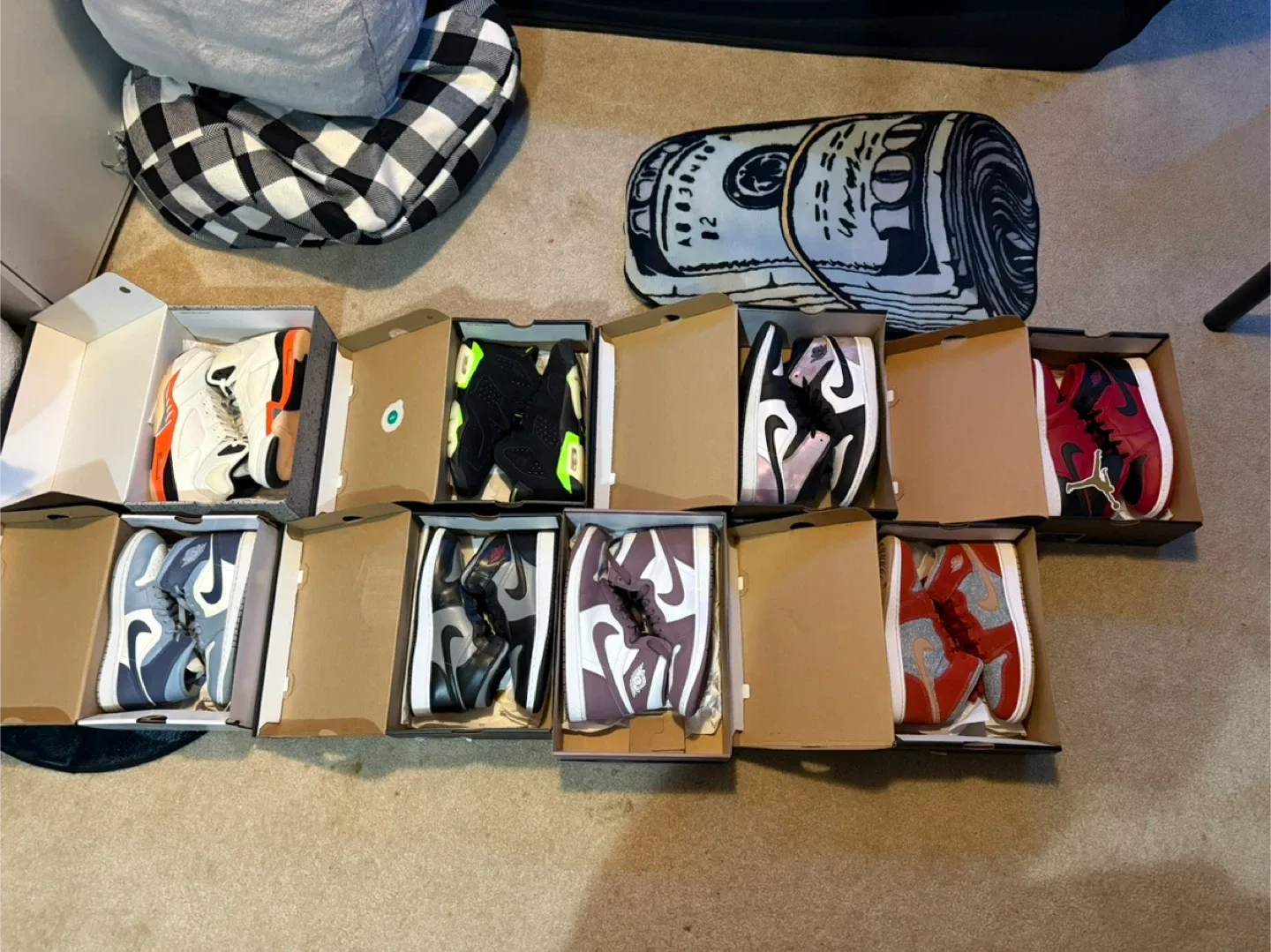 8 pair Jordan Shoe collection thumbnail