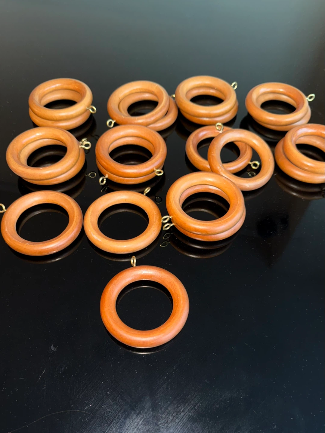 Wooden Curtain Rings 2.5 inches wide
