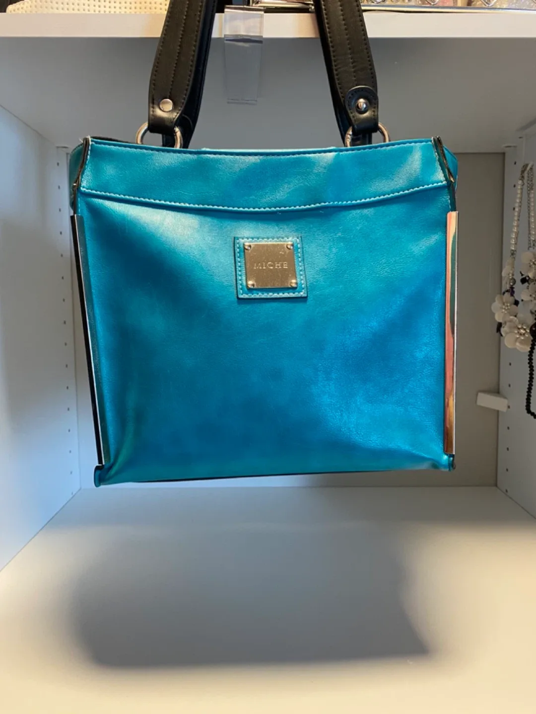 Like New Miche Teal Tote Bag thumbnail
