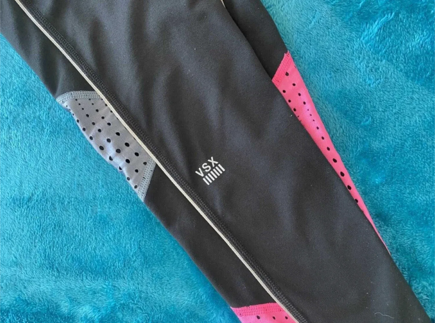 Like New Victoria's Secret VSX Leggings - Black & Pink image indicator(4)