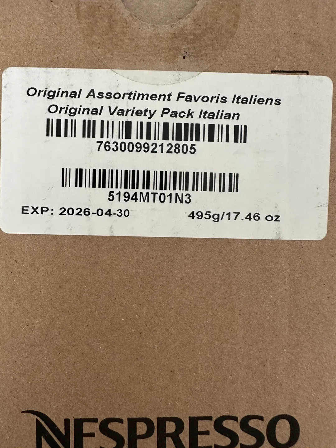 Nespresso Original Assortment Variety Pack Italian image indicator(3)