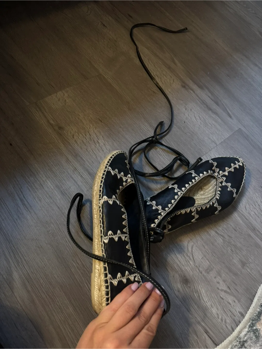 Espadrille Lace-Up Flats image indicator(3)