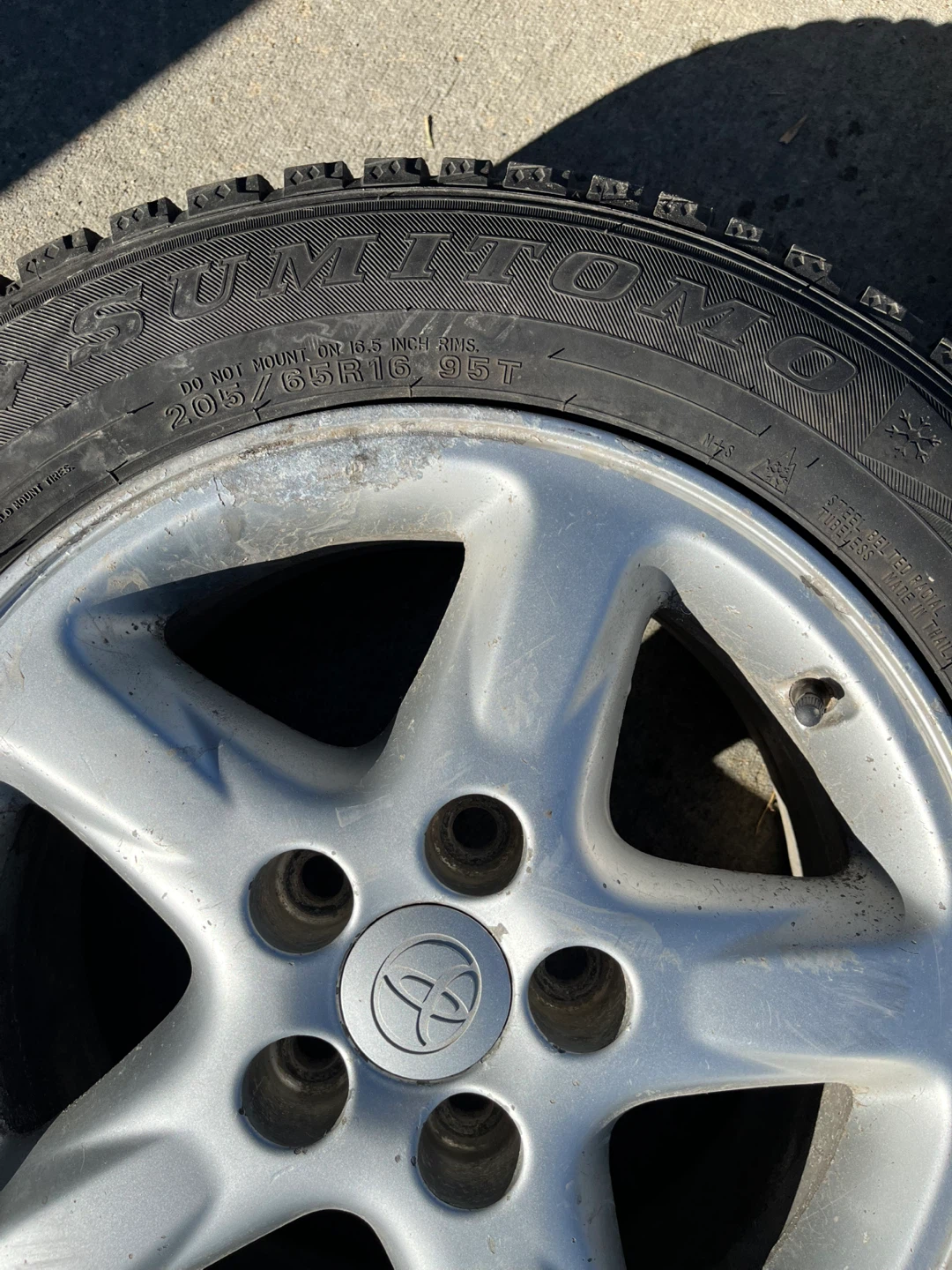 Toyota Rims with Winter Tires - 205/65R16