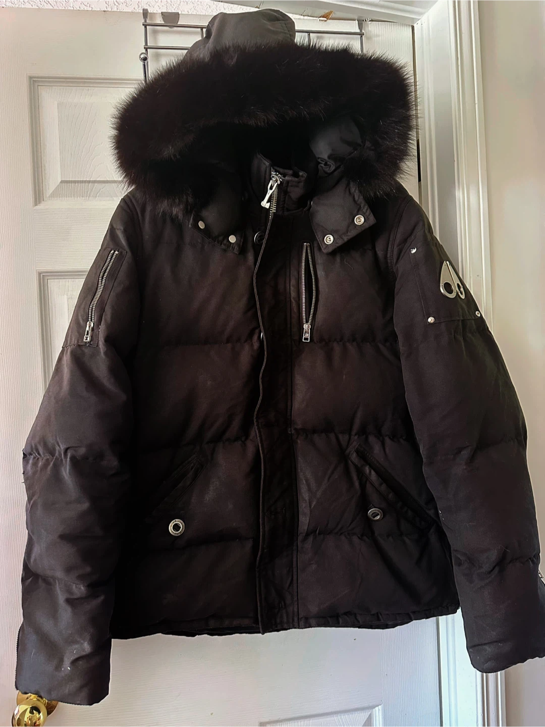 Moose Knuckles Black Down Parka