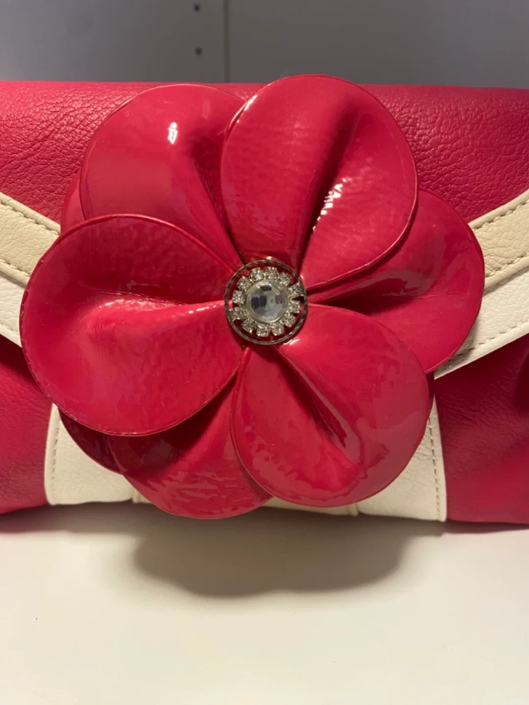 New GRACE ADELE Designer Pink Flower Clutch Bag image indicator(2)